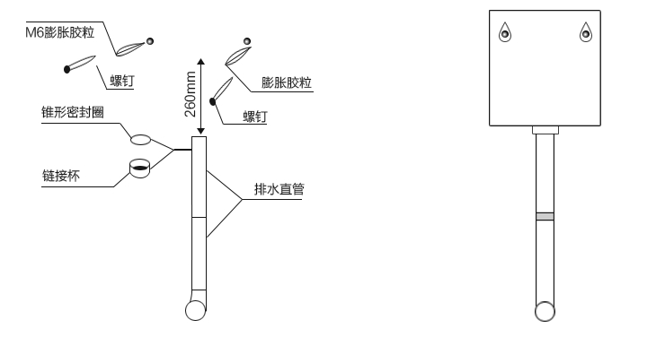 蹲便器水箱安装图